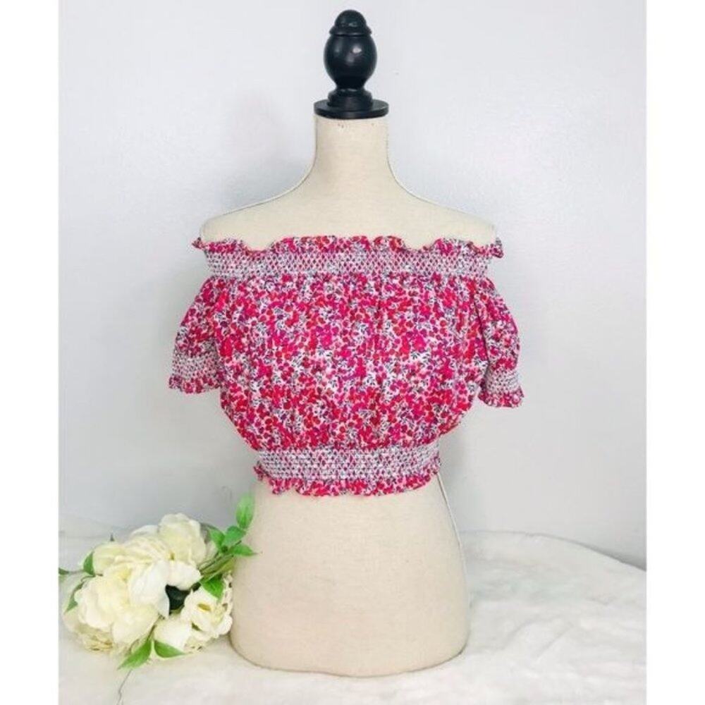 J. Crew Blouse Floral Cropped Top Liberty Fabric Wiltshire Print, L